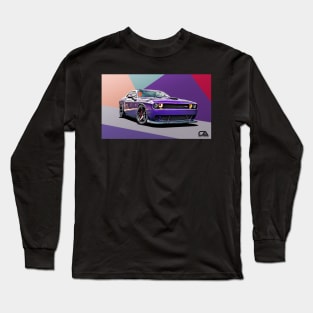 Dodge Challenger Illustration Long Sleeve T-Shirt